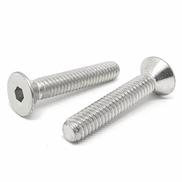Boltsandnuts.Com 1/4"-20 Socket Head Cap Screw, Flat, Plain 316 Stainless Steel, 1 in Length, 2000 PK 25C100FSHCSSS/316-2000 - main